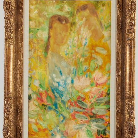 Le Pho Painting 2 Women Oil on Silk Le Pho Le Pho Painting 2 Women Oil on Silk