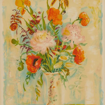 Le Pho “Bouquet of Flowers” Lithograph Le Pho Le Pho “Bouquet of Flowers” Lithograph