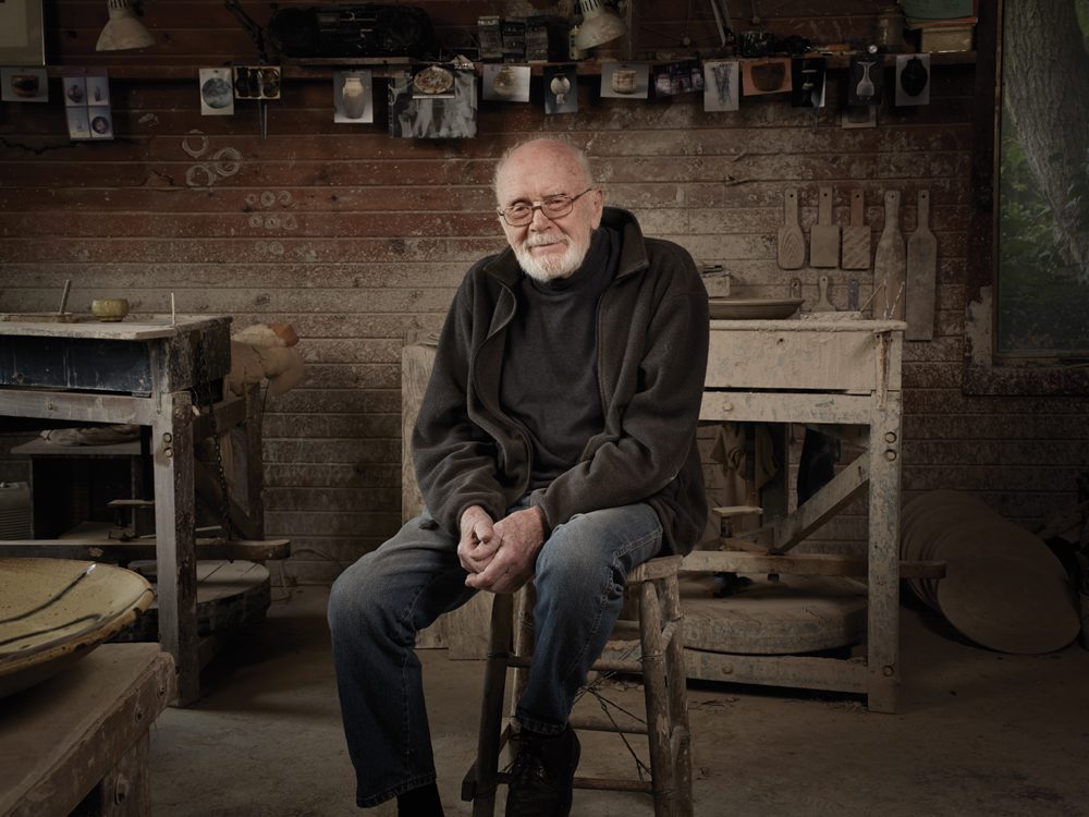 Portrait of Warren Mackenzie at the Stillwater studio