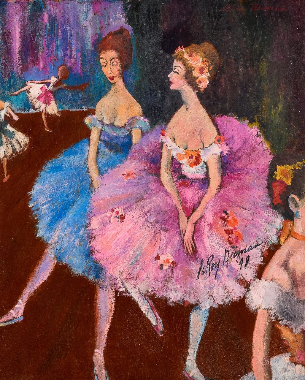 Leroy_Neiman_La_Dansuese_Le_Ballet_1948_63 Leroy Neiman - La Dansuese Le Ballet painting