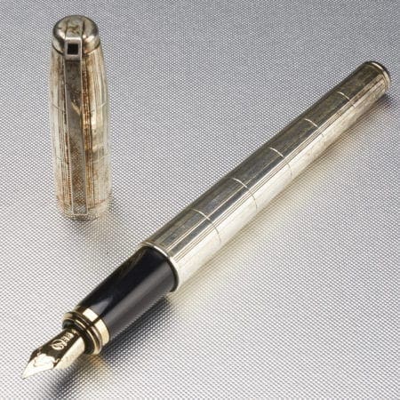 Lot 089: ST Dupont Sterling Silver Fountain Pen Fine Pens & Writing Instruments - Nov 9 2018 Fine Pens