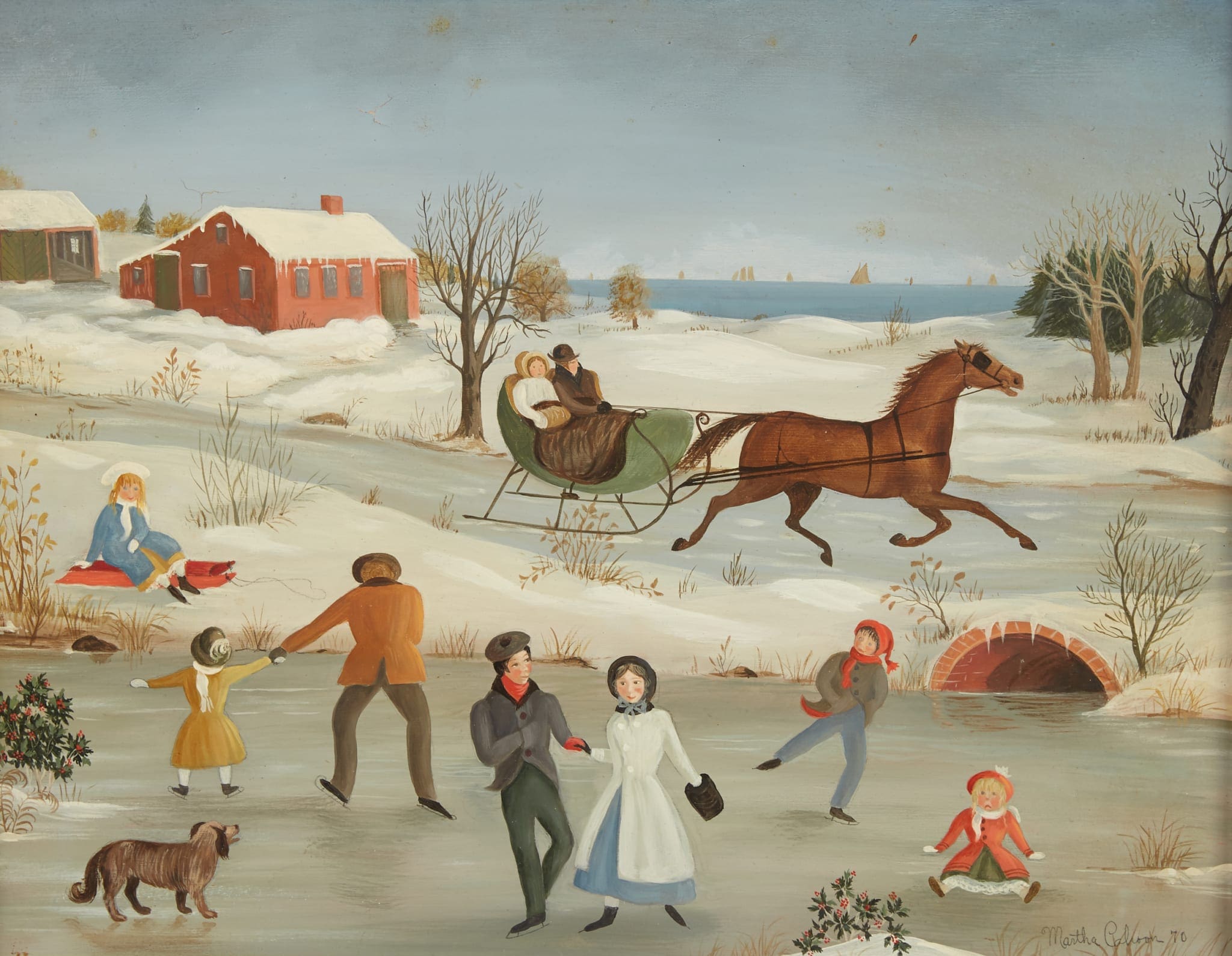 le_pho_banner 2 Martha Cahoon Skating Oil on Masonite