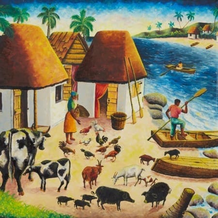 Lot 031: Andre Normil Haitian Oil Painting Fine and Decorative Arts of the Globe - Jan 19 2019 Fine Art