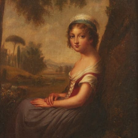 Lot 006: Cephas Giovanni Thompson Italian Girl Oil on Canvas Laid Board Fine and Decorative Arts of the Globe - Jan 19 2019 Cephas Thompson