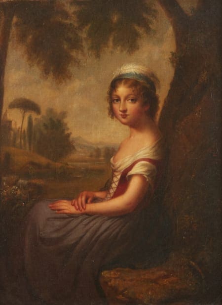 Lot 006: Cephas Giovanni Thompson Italian Girl Oil on Canvas Laid Board Fine and Decorative Arts of the Globe - Jan 19 2019 Cephas Thompson