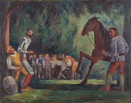 Lot 036: Dewey Albinson Don Quixote Oil on Canvas Fine and Decorative Arts of the Globe - Jan 19 2019 Art of World