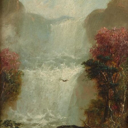 Lot 020: Jerome B. Thompson Dakota Cascade Oil on Panel Painting Fine and Decorative Arts of the Globe - Jan 19 2019 Fine Art