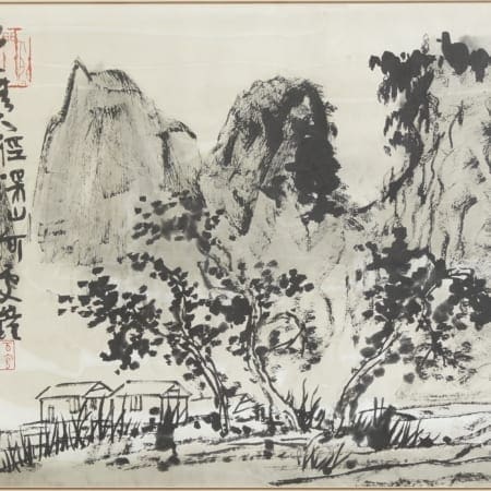Gu Wenda (???) (born 1955. Shanghai) Painting EX: Jill Stoll coll.