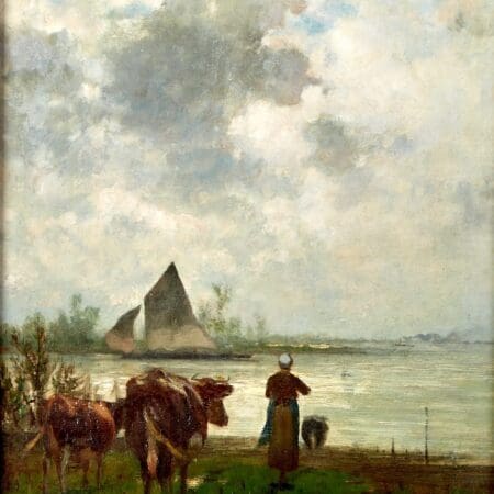 Lot 017: Richard Burnier Painting  Dutch Landscape Fine and Decorative Arts of the Globe - Jan 19 2019 Art of World