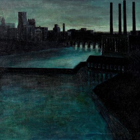 Lot 022: Mike Lynch Minneapolis View Oil on Canvas Fine and Decorative Arts of the Globe - Jan 19 2019 Art of World
