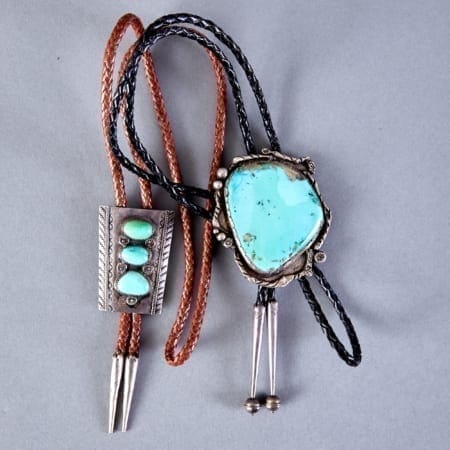 Lot 306: 2 Bolo Ties Attributed to Dan Simplicio Fine and Decorative Arts of the Globe - Jan 19 2019 Art of World