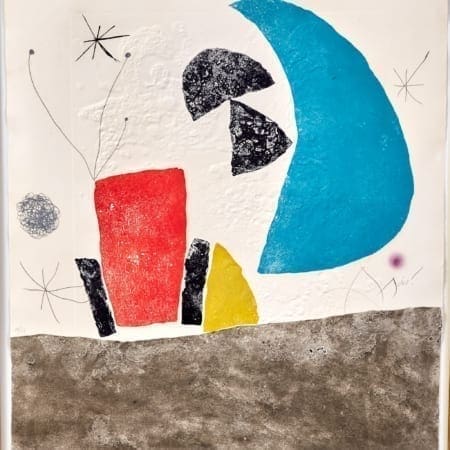 Joan Miro Espriu Aquatint Etching on Paper D.876