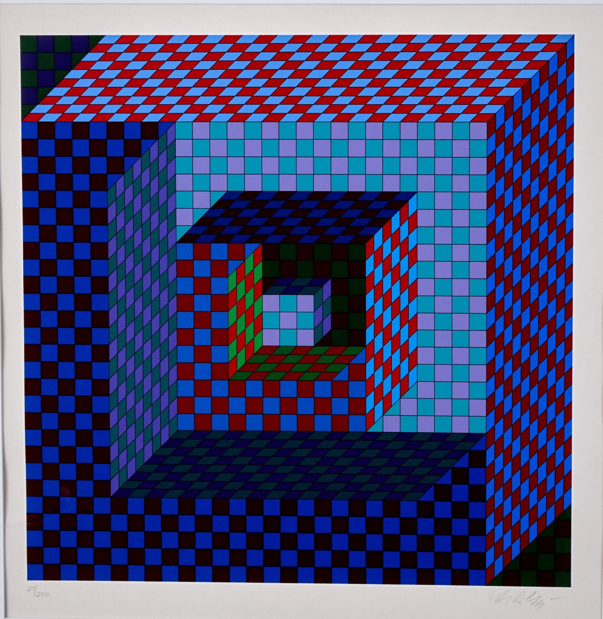 le_pho_banner 2 Vasarely Oetka Lithograph Op-Art