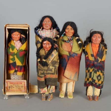 Lot 258: Group of 5 Skookum Dolls Original Box Fine and Decorative Arts of the Globe - Jan 19 2019 Art of World