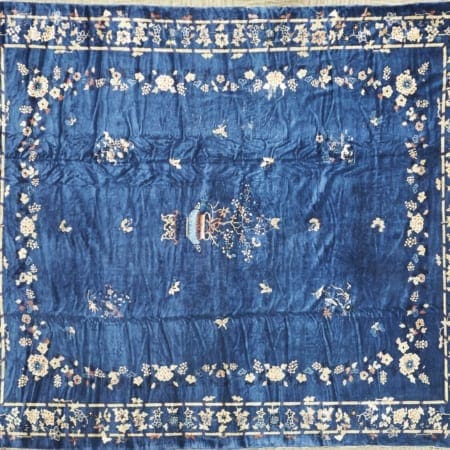 Lot 011: Large Chinese Blue Rug Asian Art and Decorative Art (Day Two) - Sep 29 2018 Asian Art