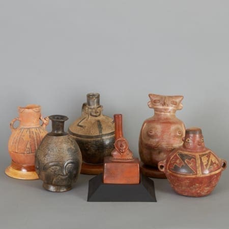 Lot 176: 6 Ceramic Pre-Columbian Peruvian Figural Vessels Fine and Decorative Arts of the Globe - Jan 19 2019 Decorative Arts
