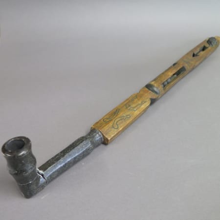 Lot 283: Brule Sioux Steatite Pipe with Puzzle Stem c. 1908 Fine and Decorative Arts of the Globe - Jan 19 2019 Art of World