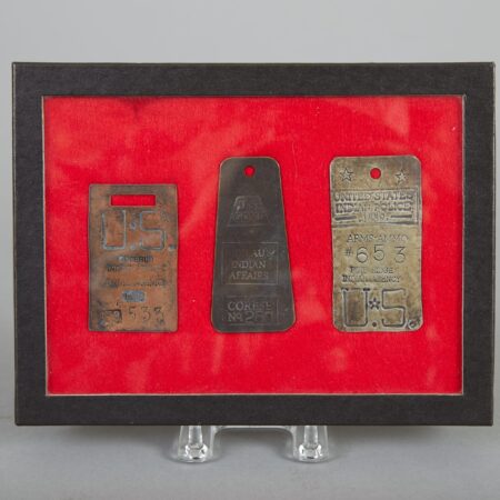 Lot 271: Group of 3 19th c. Metal Govt Tags U.S. Indian Police Fine and Decorative Arts of the Globe - Jan 19 2019 Art of World