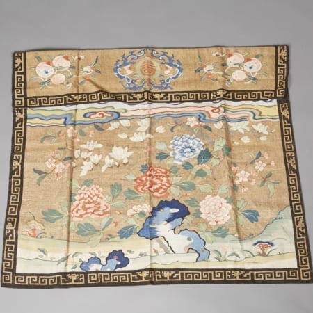 Lot 008: Fine 18th century Chinese Kossu or Kessi Embroidered Altar Frontal Asian Art and Decorative Art (Day Two) - Sep 29 2018 Asian Art