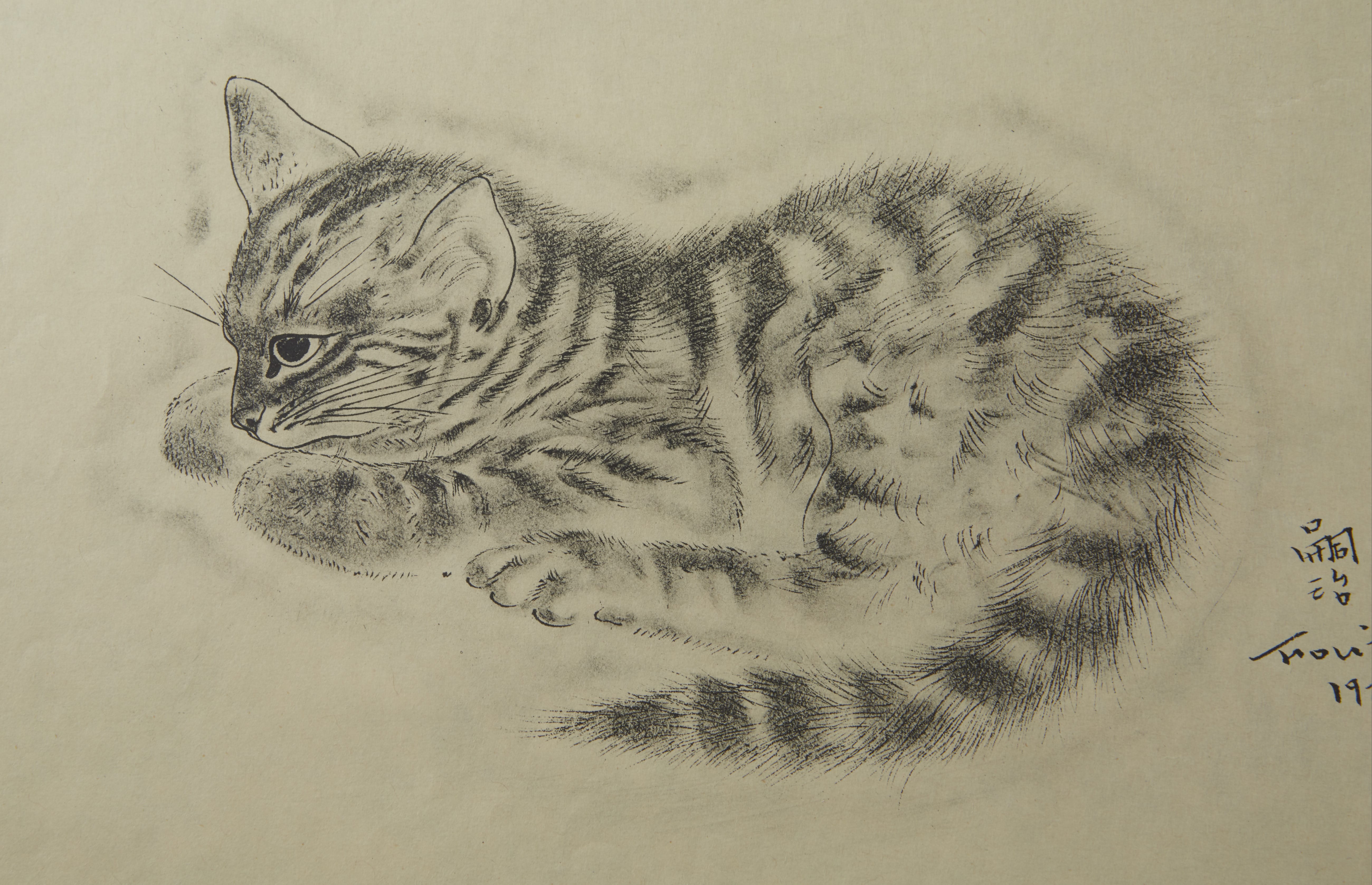 Lot 254: Leonard Tsuguharu Foujita Collotype Print Book of Cats