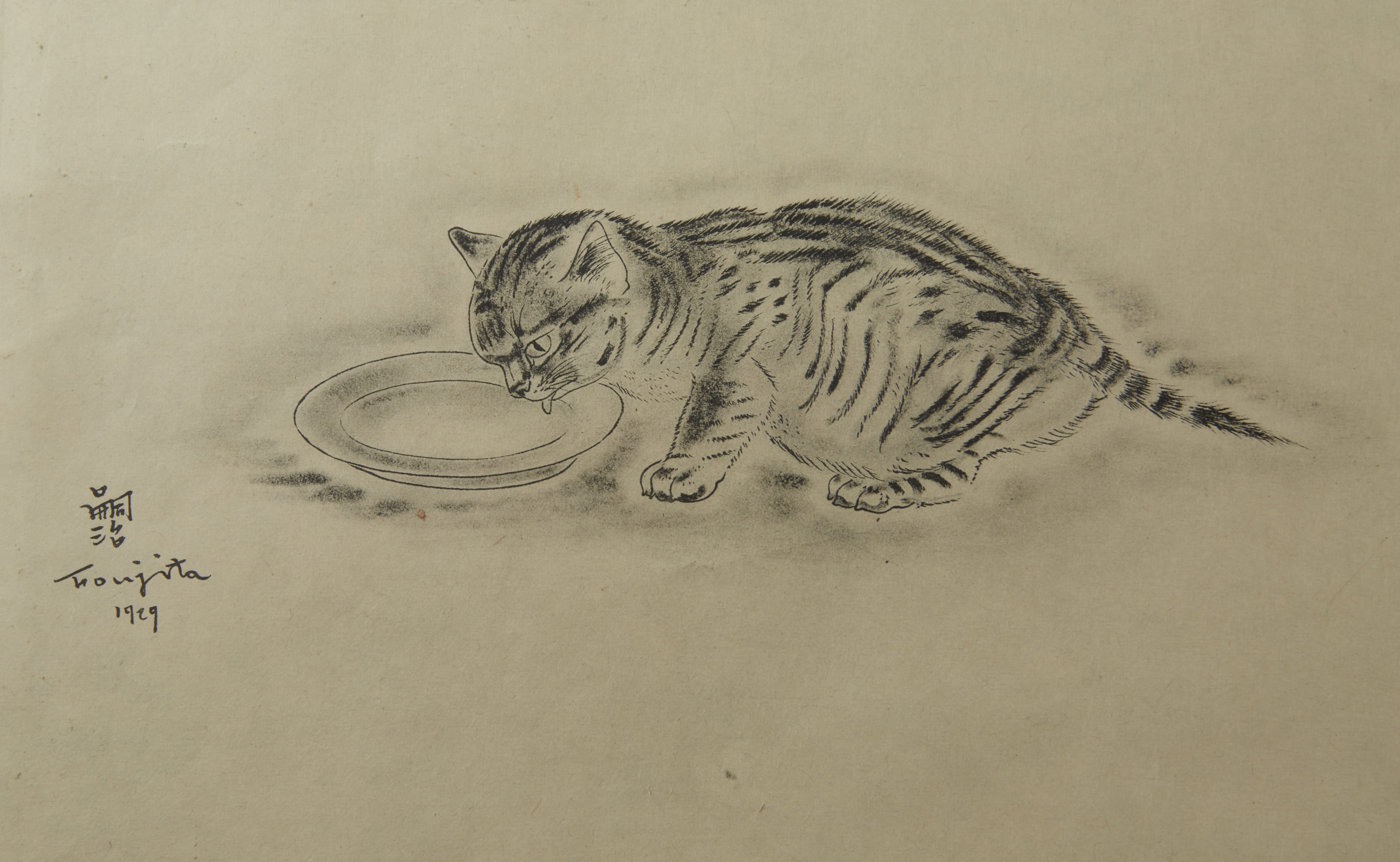 Lot 261: Leonard Tsuguharu Foujita Collotype Print Book of Cats