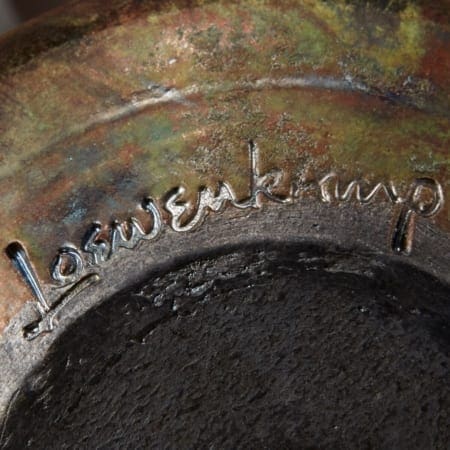 Lot 018: Group of 10 Rick Loewenkamp Raku Pottery