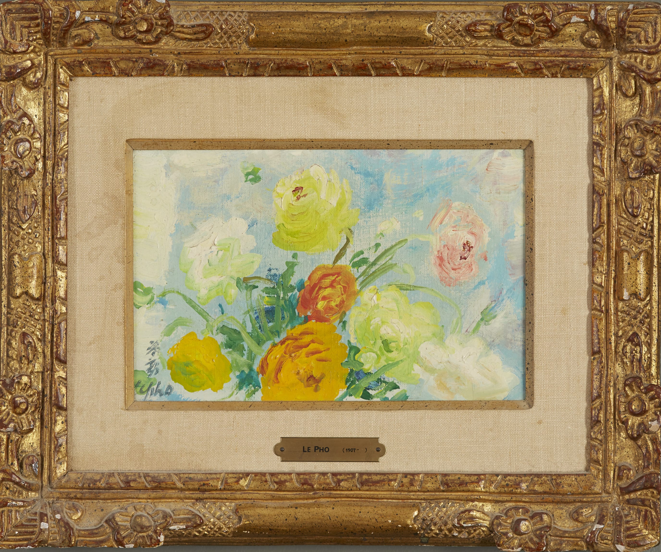 Lot 024: Le Pho Flowers Oil on Canvas