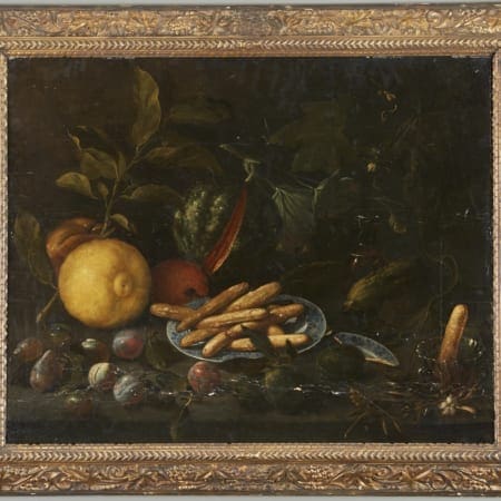 Lot 078: Old Master Still Life Oil on Panel