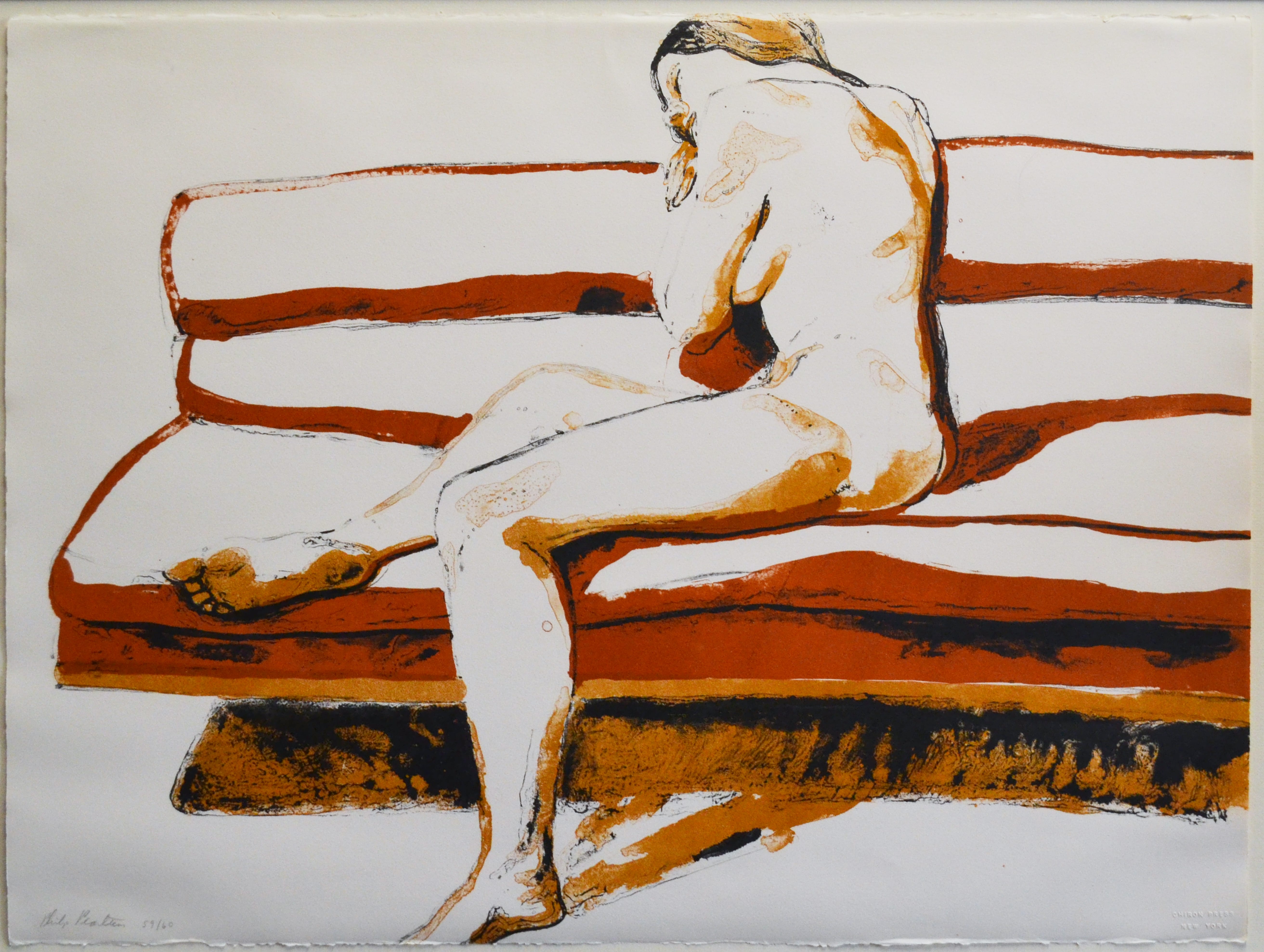 Lot 016: Philip Pearlstein "Nude on Couch" Lithograph