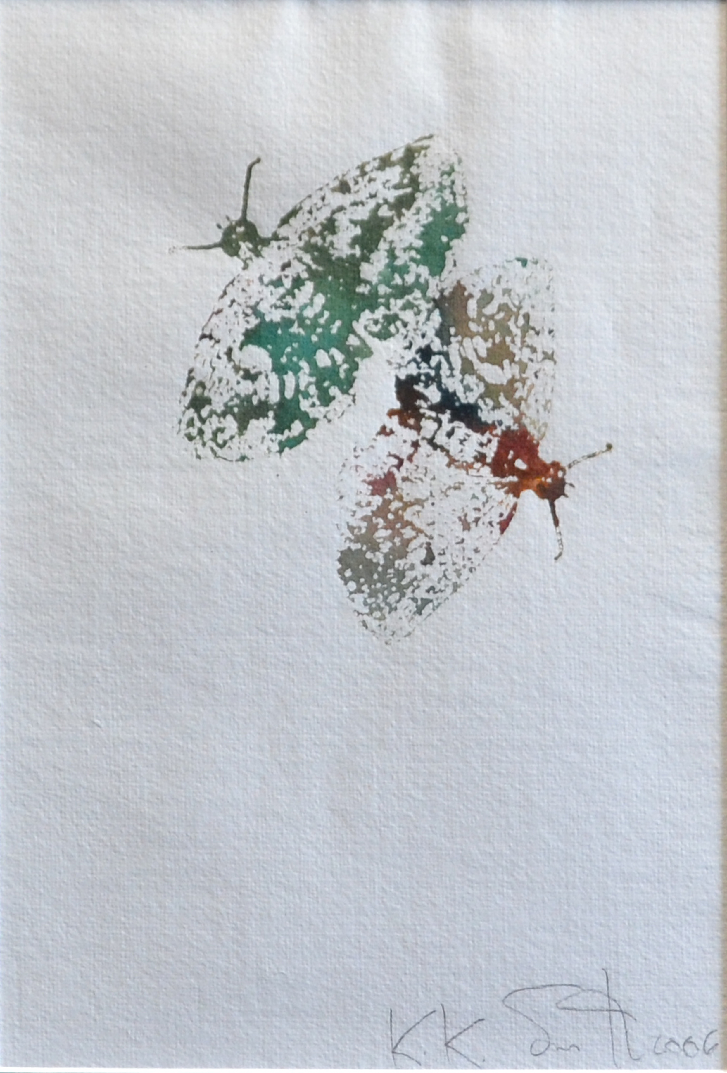 Lot 111: Kiki Smith Butterfly Watercolor