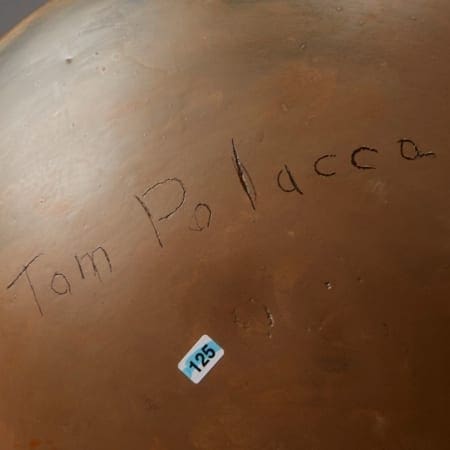 Lot 010: 2 Heavily Carved Tom Polacca Hopi Pottery Bowls
