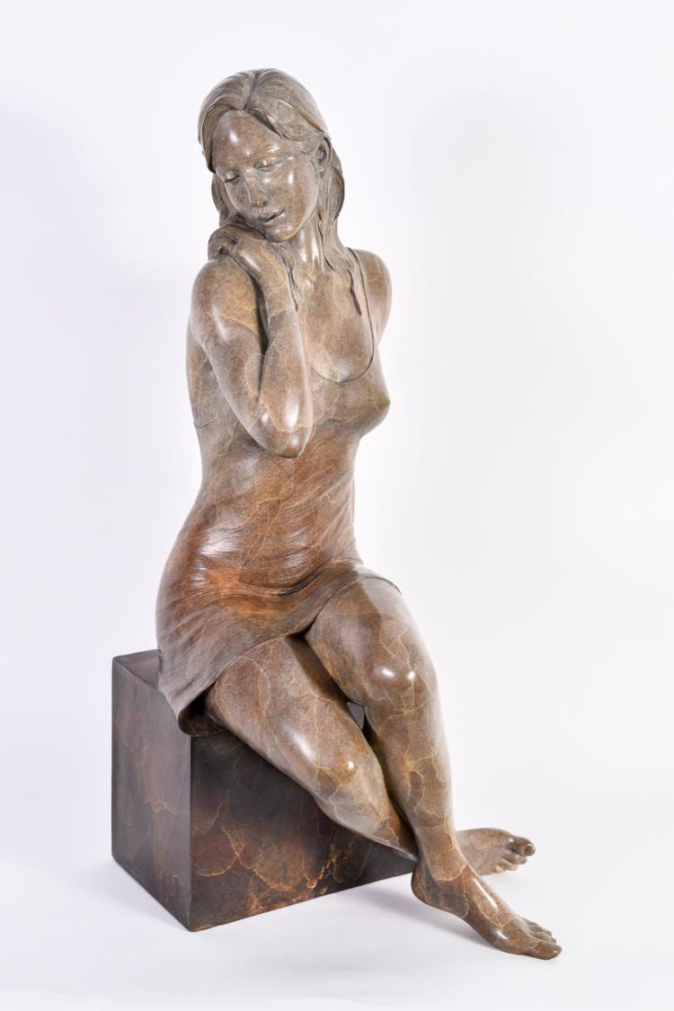 Lot 010: Rodd Ambroson (20th/21st cent.) ""Serenity" Bronze Sculpture"