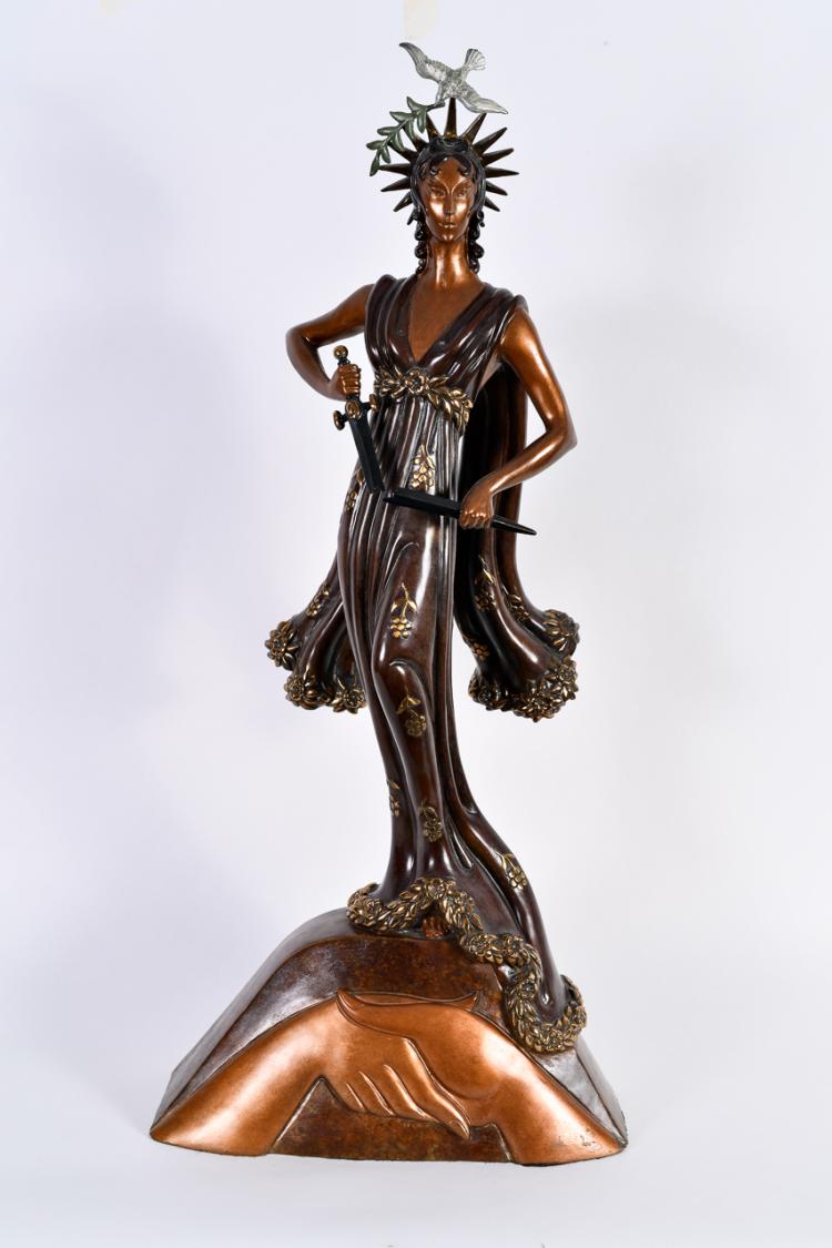 Lot 011: Romain de Tirtoff Erté (1892-1990) ""Peace" Bronze Sculpture" 1984