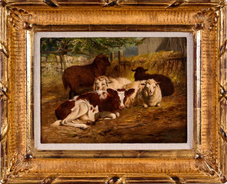 Lot 018: Arthur Tait (1819-1905) ""Repose" oil on panel painting" 1876