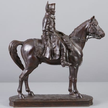 Lot 074: Alexandre Vibert Napoleon on Horseback Bronze Sculpture