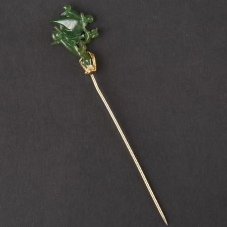 Lot 027: Gold Hairpin with Apple-Green Jade Bird Asian Art and Decorative Art (Day Two) - Sep 29 2018 Asian Art