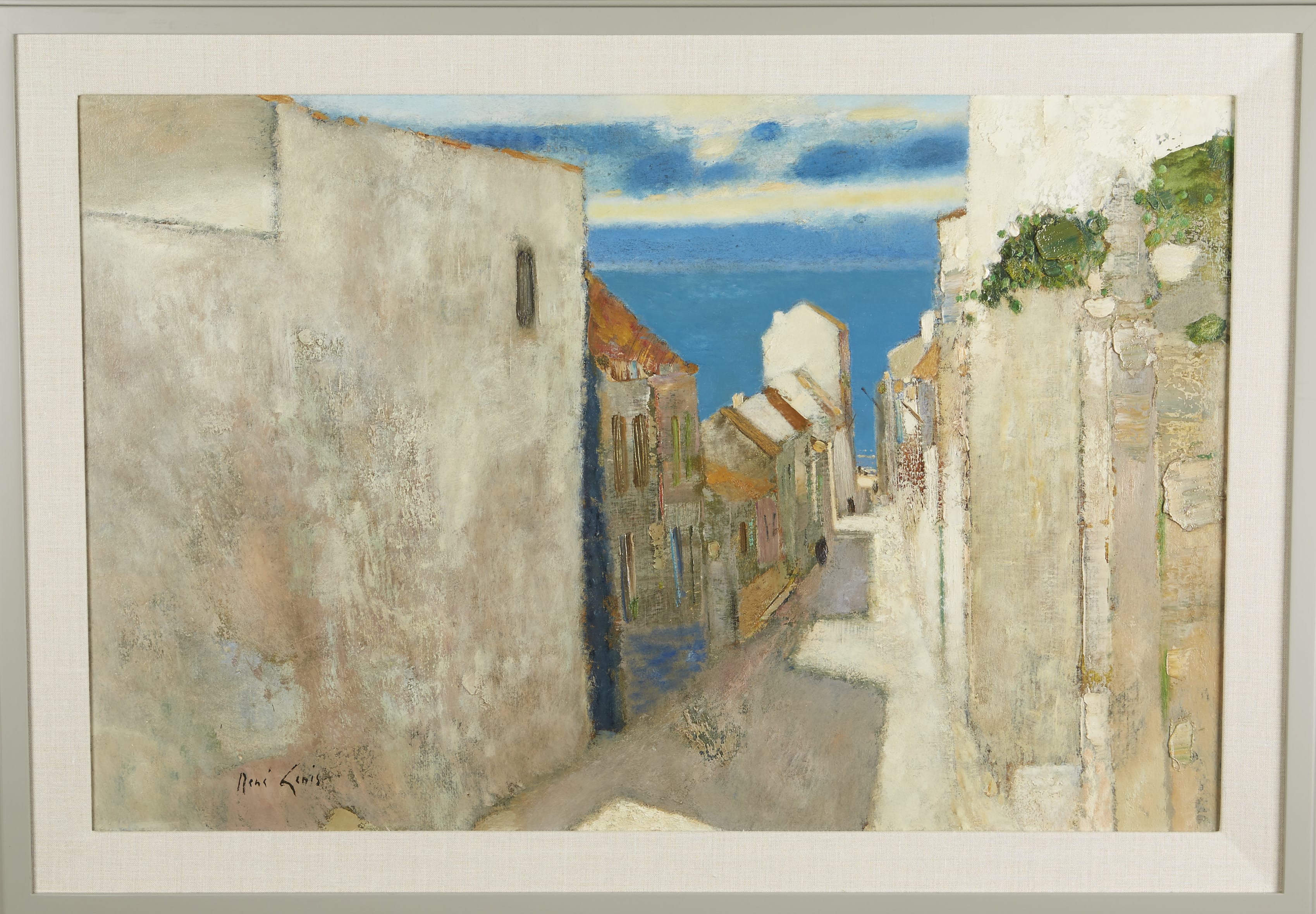 Lot 123: Rene Genis Rue Vers de la Mer Oil on Canvas