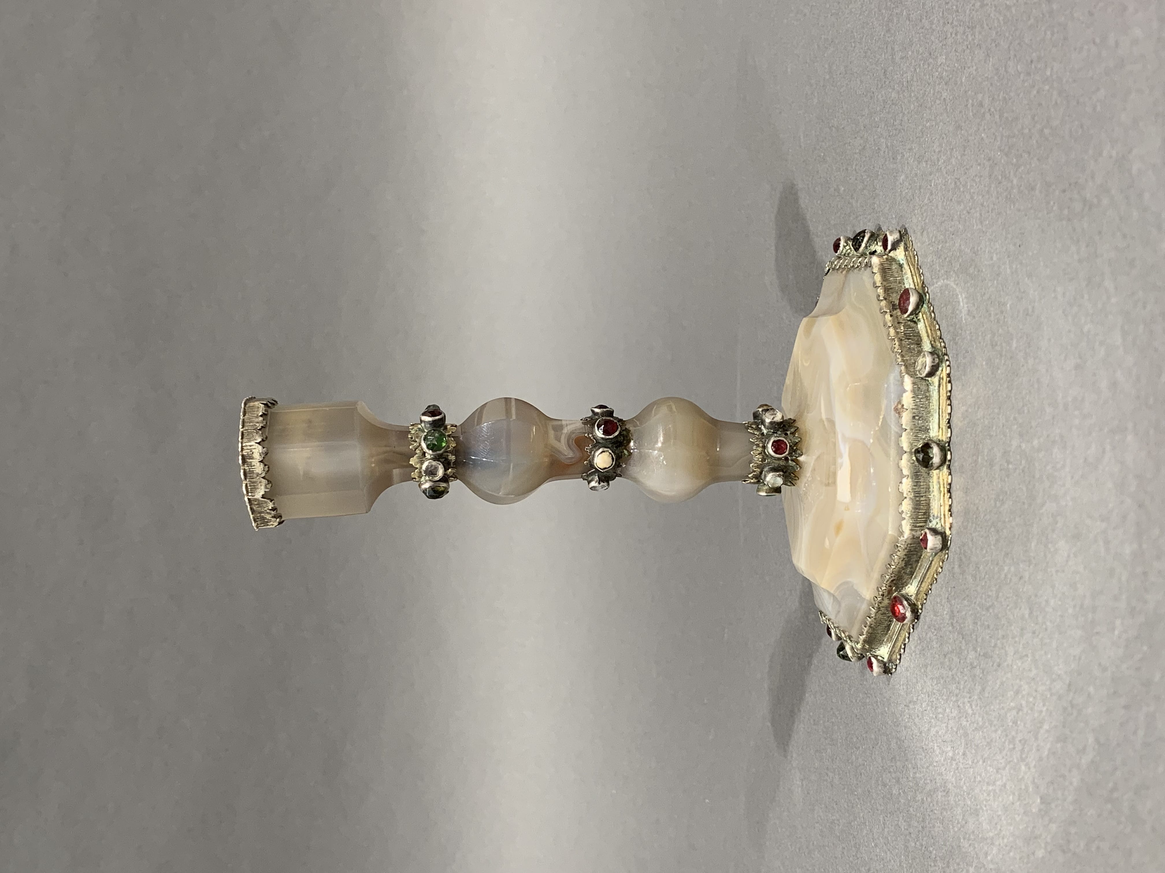 Lot 114: 17th c. German Agate Candle Stick