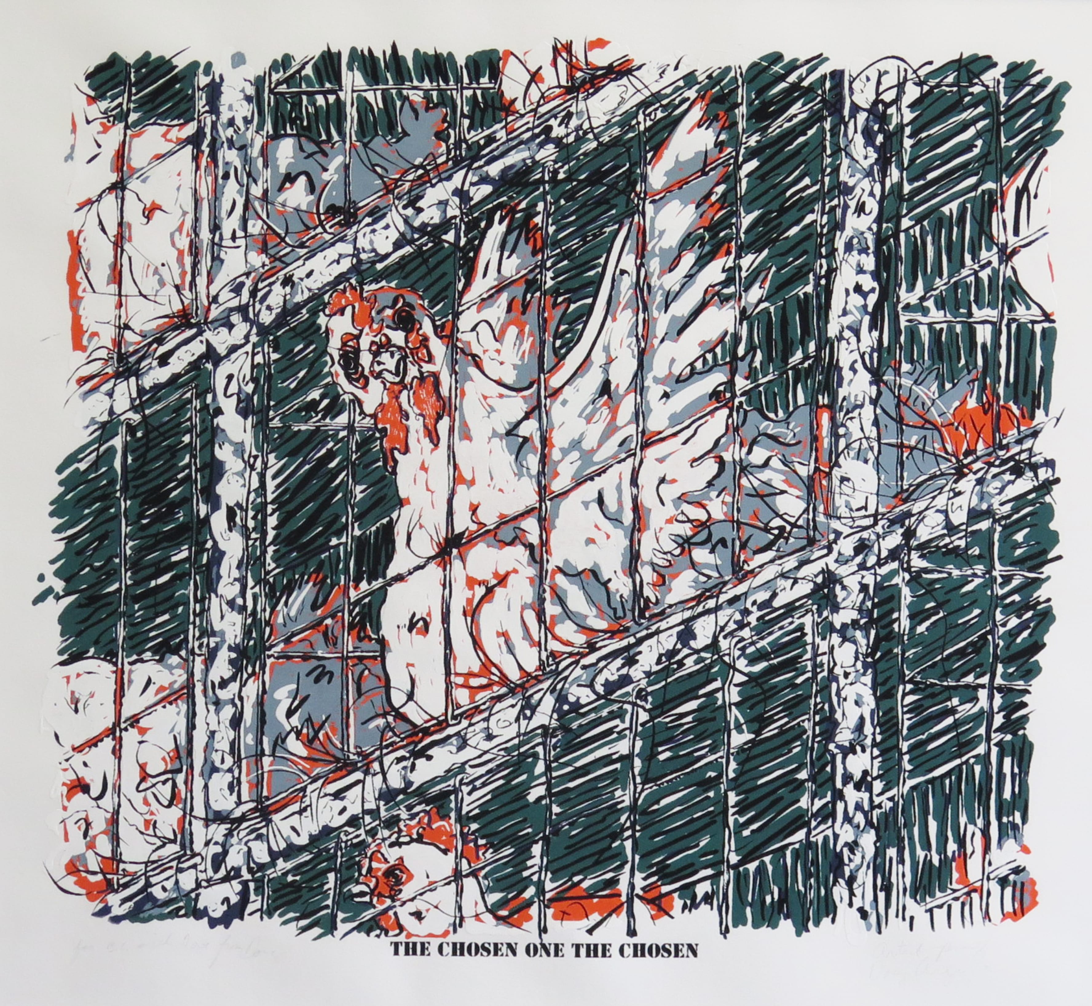 Lot 027: Doug Argue Chicken Lithograph
