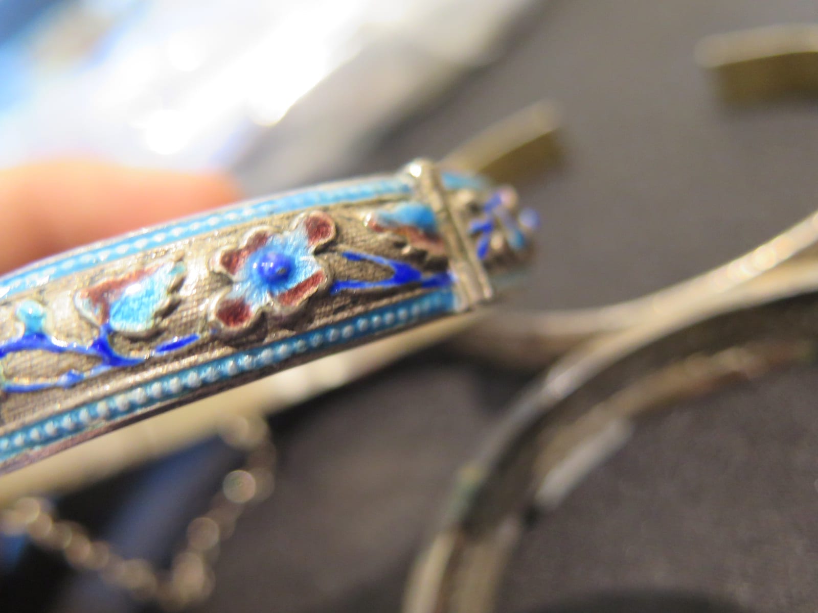 Lot 110: Group of 19th or 20th century Chinese Silver and Jade Jewelry including: earing bracelets and pendants