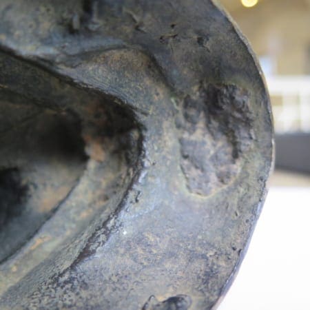 Lot 006: Chinese Ming Dynasty Bronze Seated Buddha with incised decoration