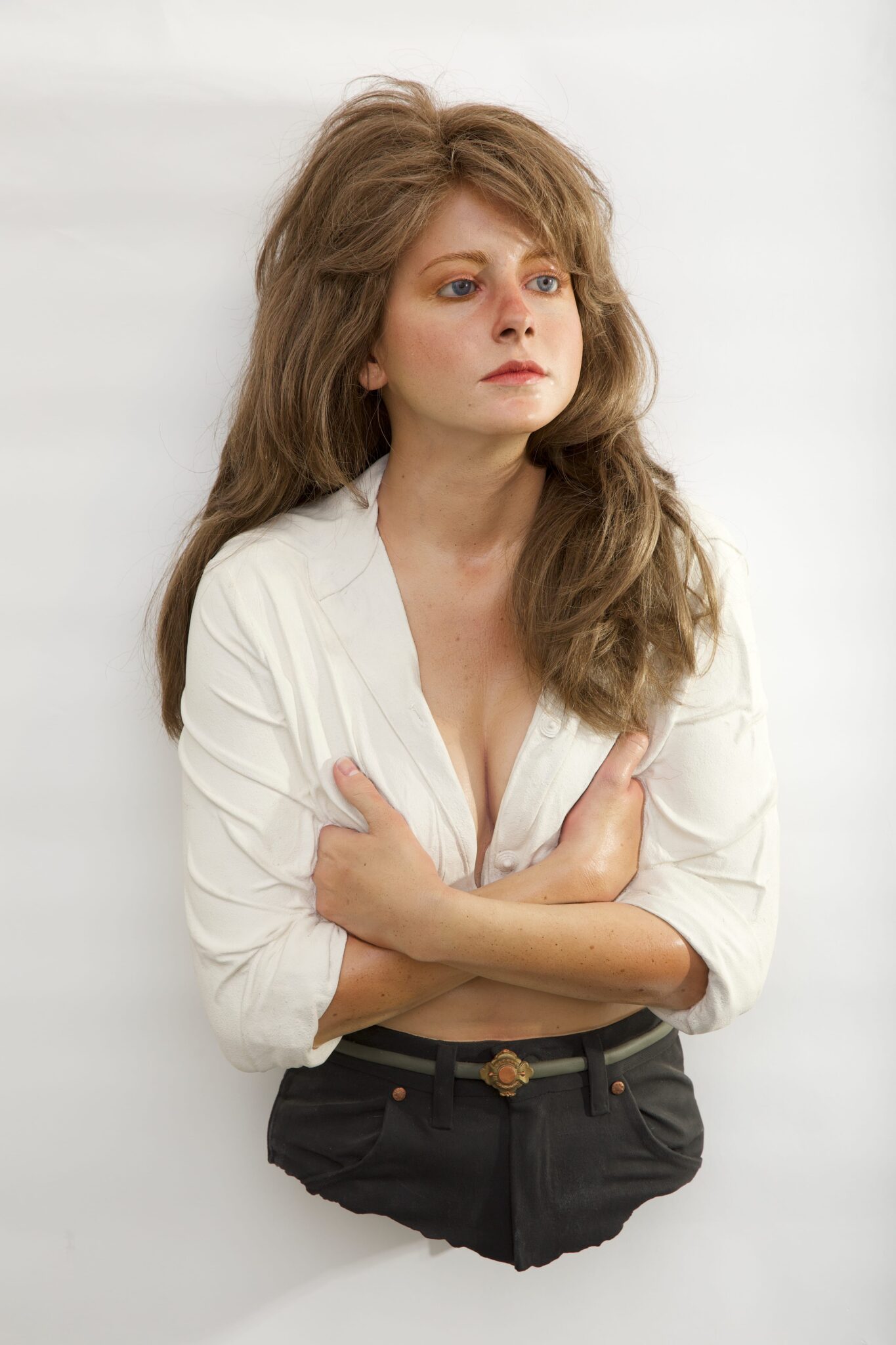 Marc Sijan Hyper-realistic Fiberglass Sculpture Woman