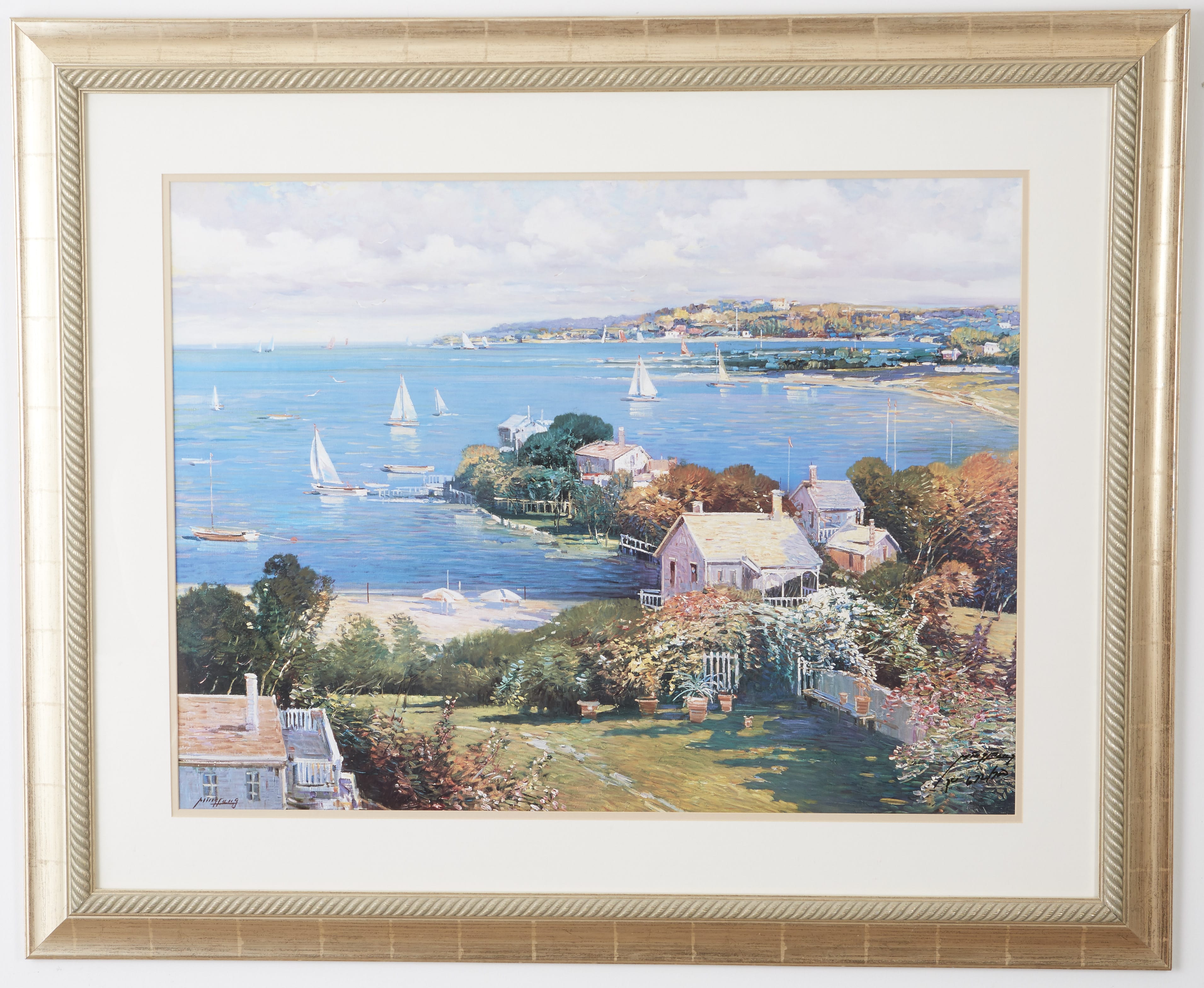 Lot 260: 2 Ming Feng Harborscape Offset Lithograph