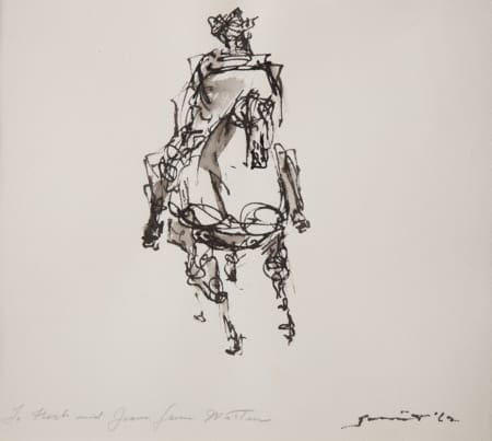 Walter Quirt “Rider on a Horse” Drawing Revere Now