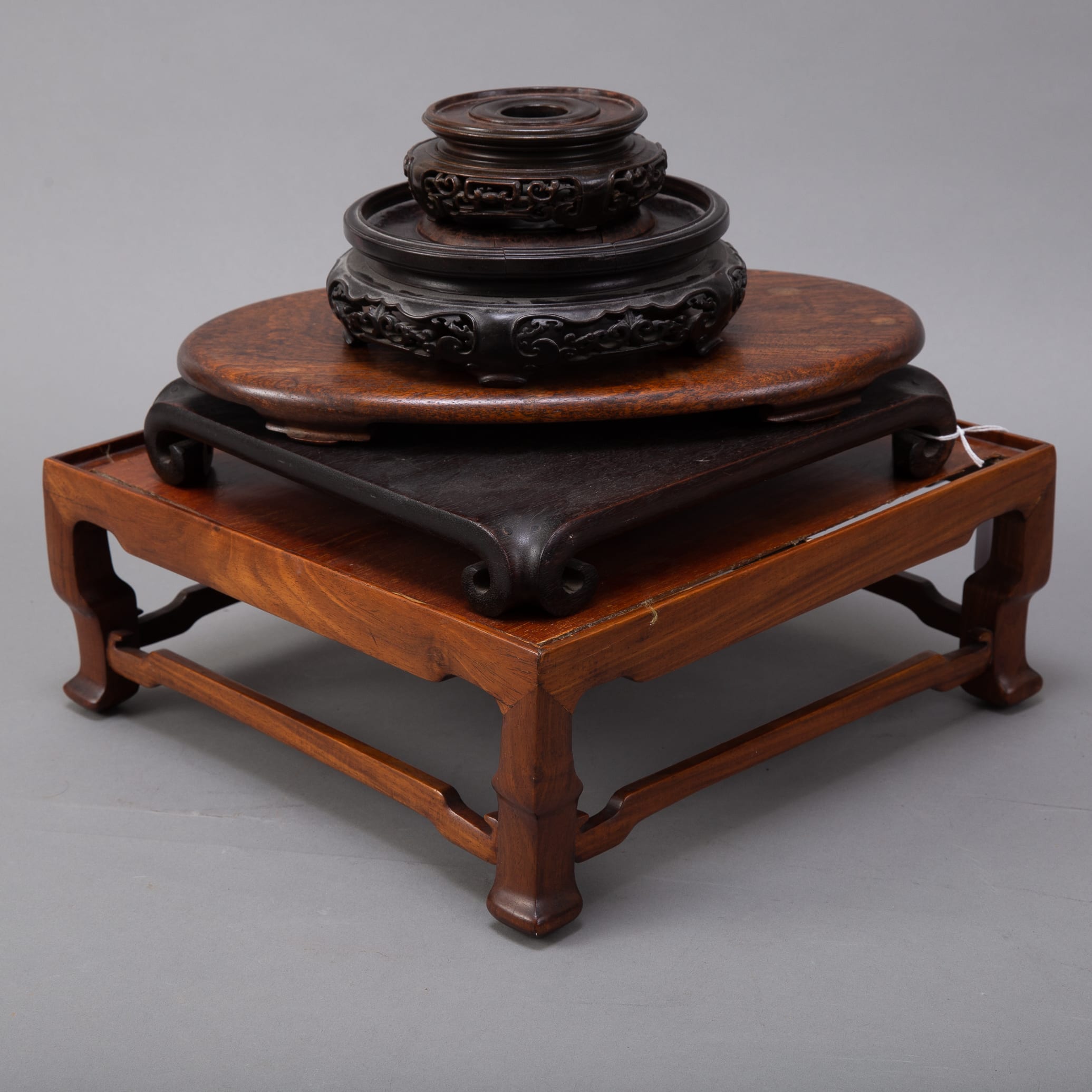 Lot 293: Group of 19th c. Chinese Wooden Stands