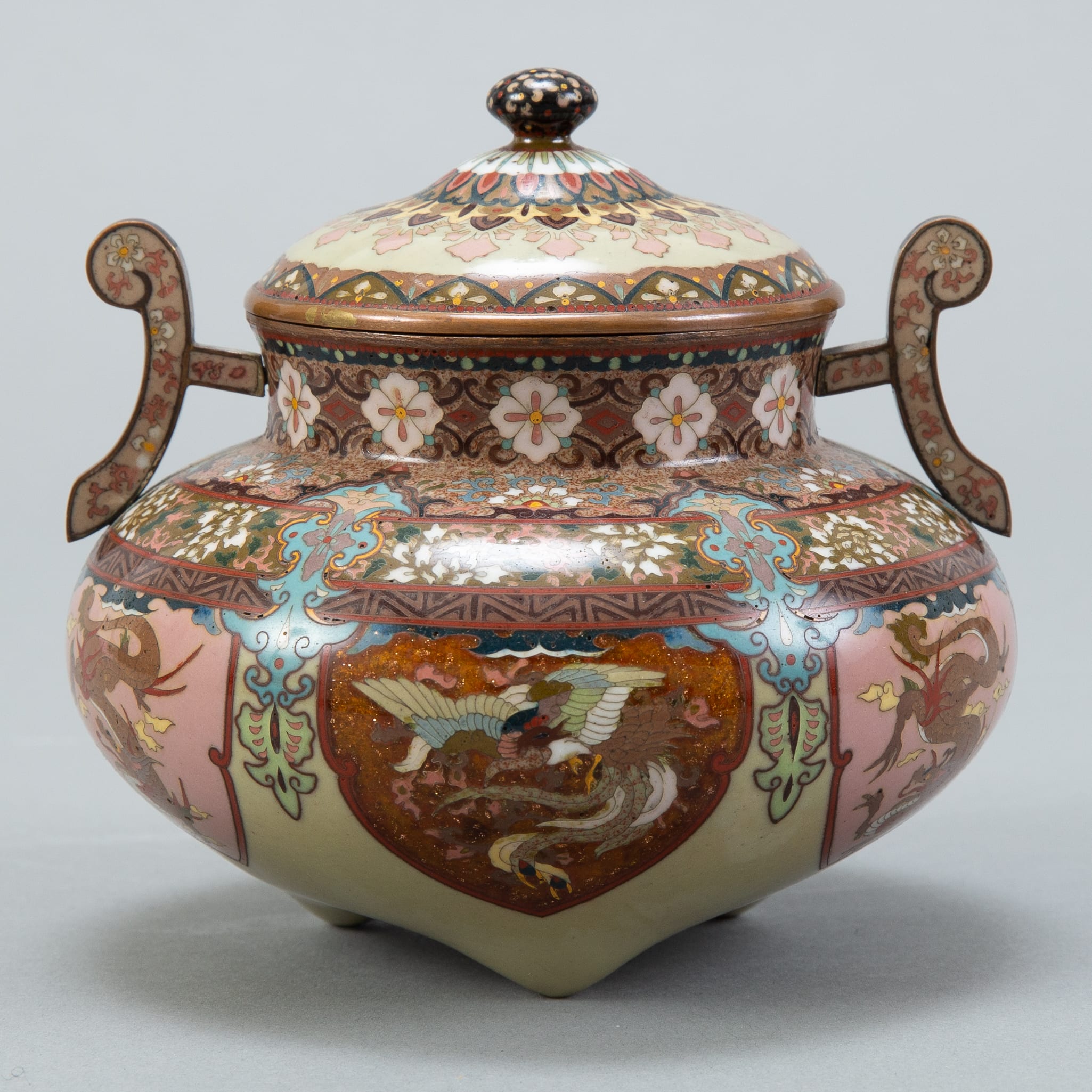 Lot 019: Japanese Meiji Cloisonne Censer