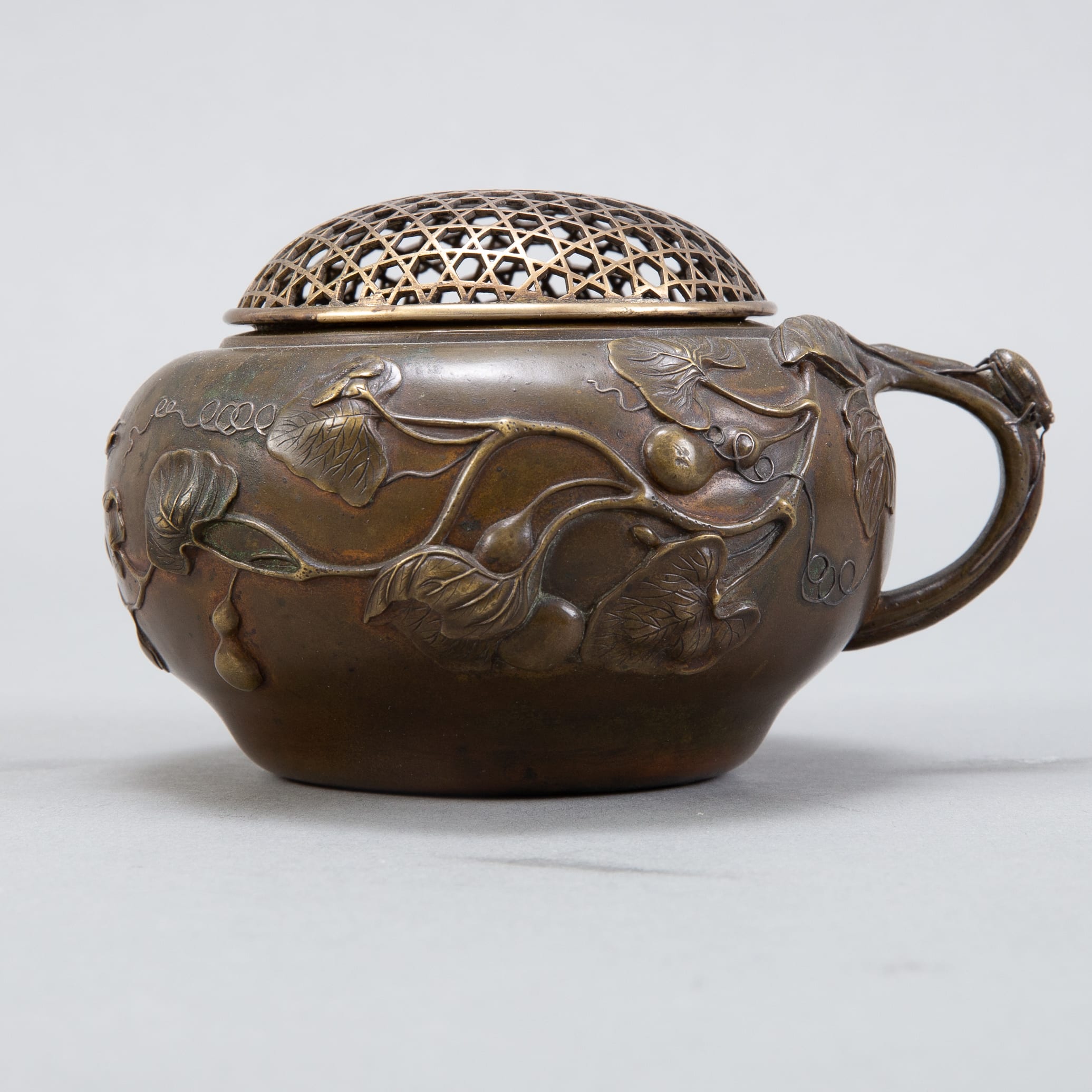 Lot 002: Japanese Bronze Incense Burner Hand Warmer