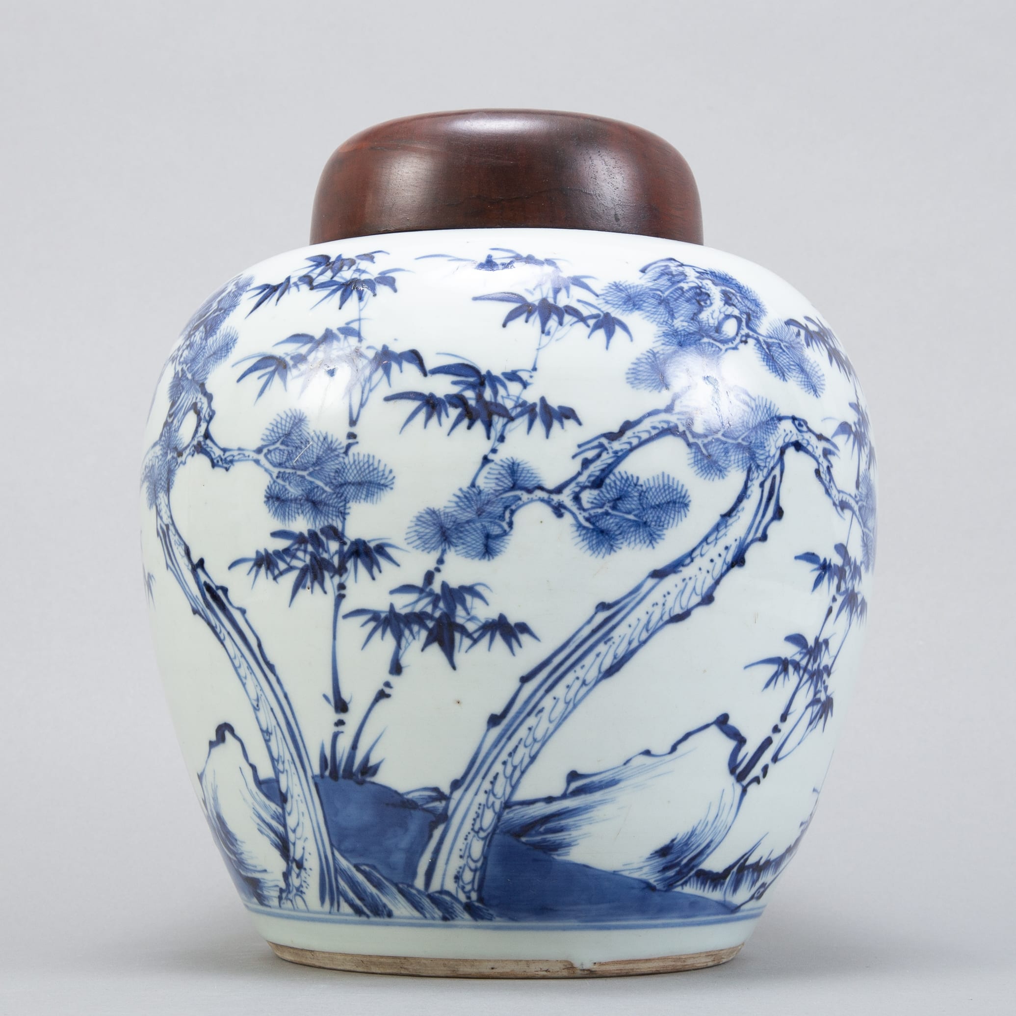Lot 264: Chinese Kangxi Porcelain Blue White Ginger Jar