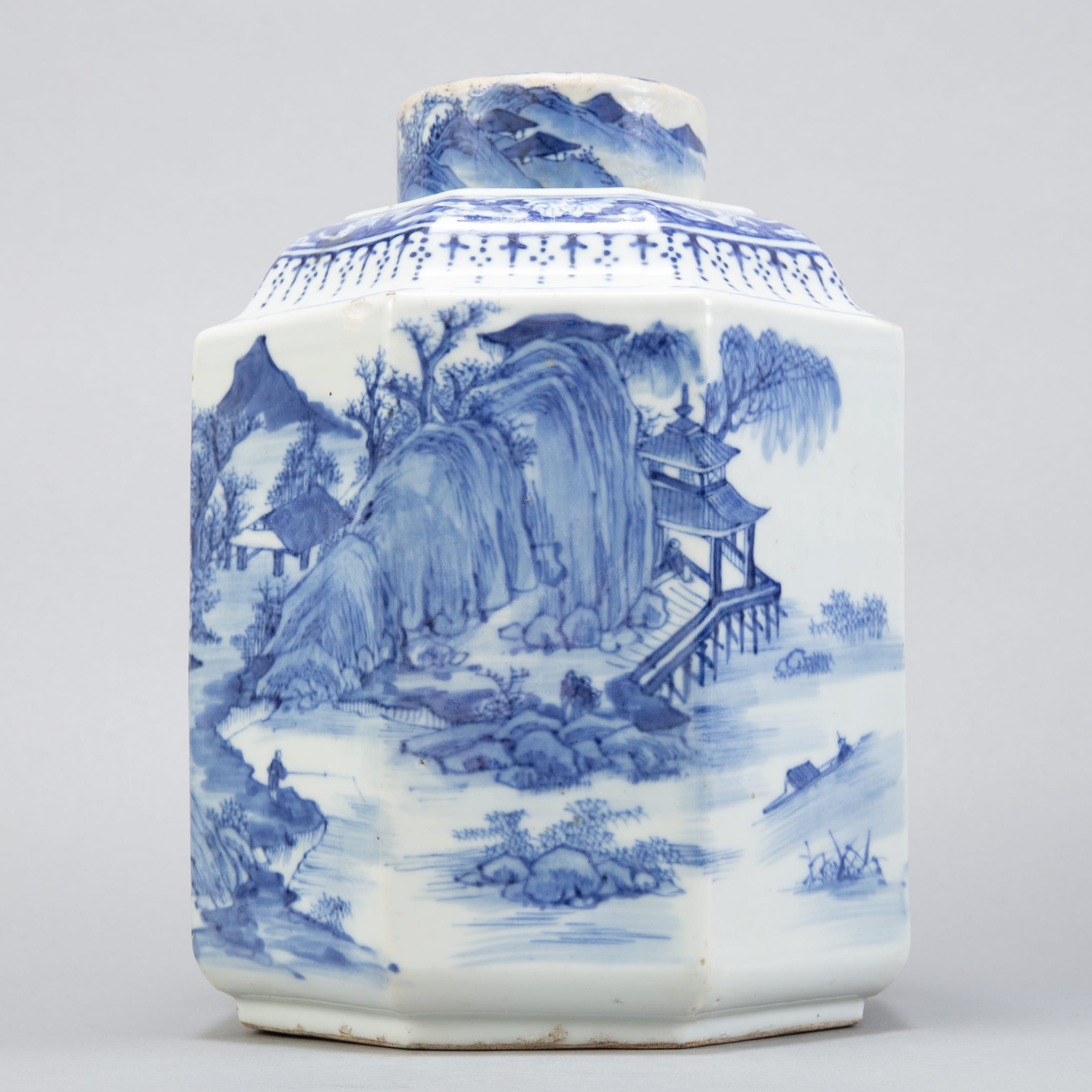 Lot 273: 19th c. Chinese Porcelain Jar w/ Landscape Scenes