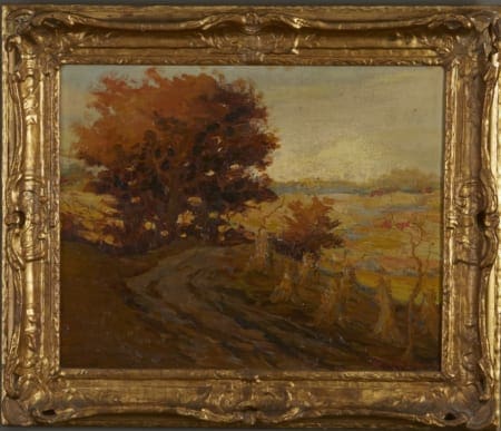 Lot 004: Carl Rawson Landscape Oil on Canvas-laid Board